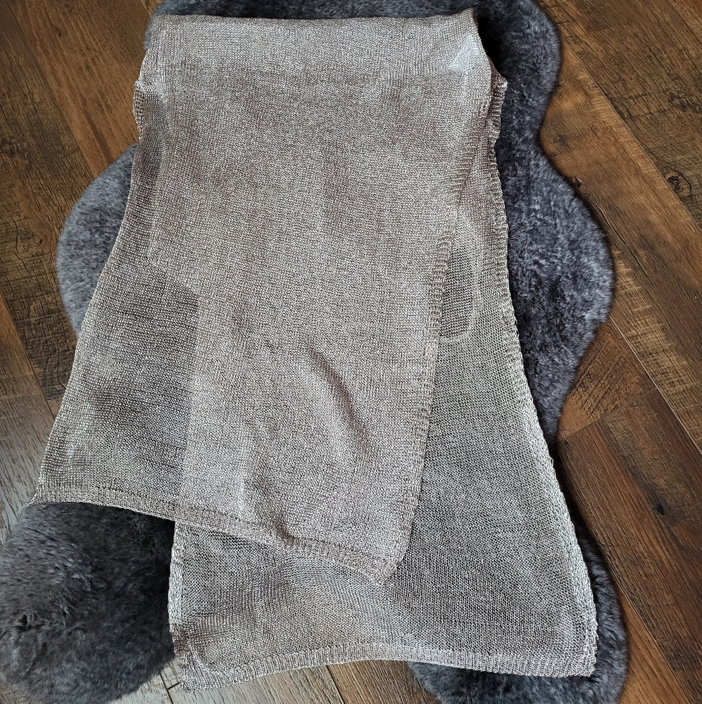 New Rose Gold Mesh Sheer Cover-up Beach Dress - Picture 7 of 8